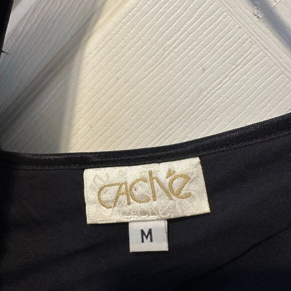 Cache Full Length Black Evening Dress with "sparkly" top. Size M - Picture 4 of 6